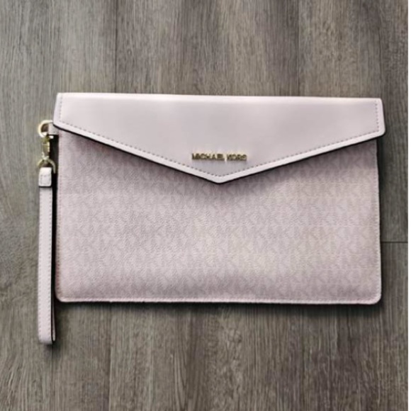 Michael Kors Handbags - Michael Kors Pink‎ Envelope Style Clutch Purse